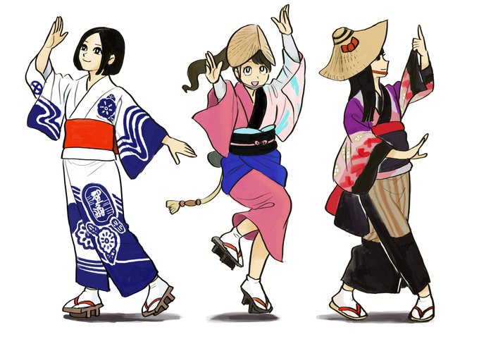 西馬音内盆踊りのtwitterイラスト検索結果