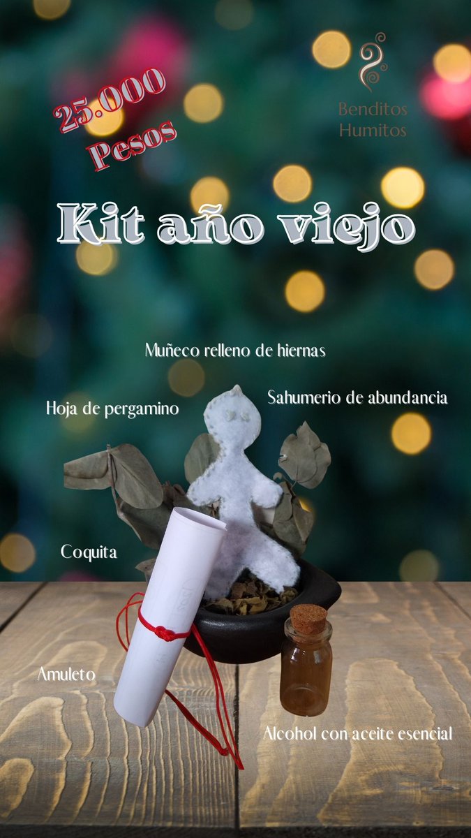BenditosHumitos's tweet photo. Nuestro kit de año viejo, es un excelente #ritual para soltar y comenzar el 2022 con las mejores energías. #FelizViernes https://t.co/xiS0MhvWkg
