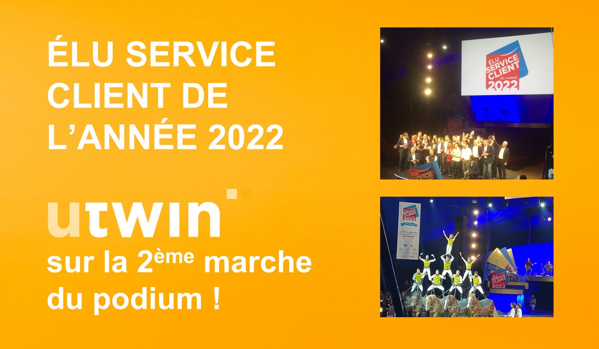UTWIN_fr's tweet photo. Elu Service Client de l'Année 2022: #UTWIN prend la 2ème place du podium pour sa 1ère participation dans la catégorie Assurances. A cette occasion, l’équipe était présente jeudi soir à la soirée de remise des prix. Nous avons aussi fini 1er de cette même catégorie sur le canal📞 https://t.co/7yS4m3x0p2