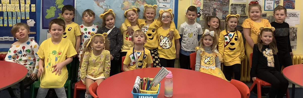Thank you for your donations. The children look fabulous in their Children in Need clothes!😊