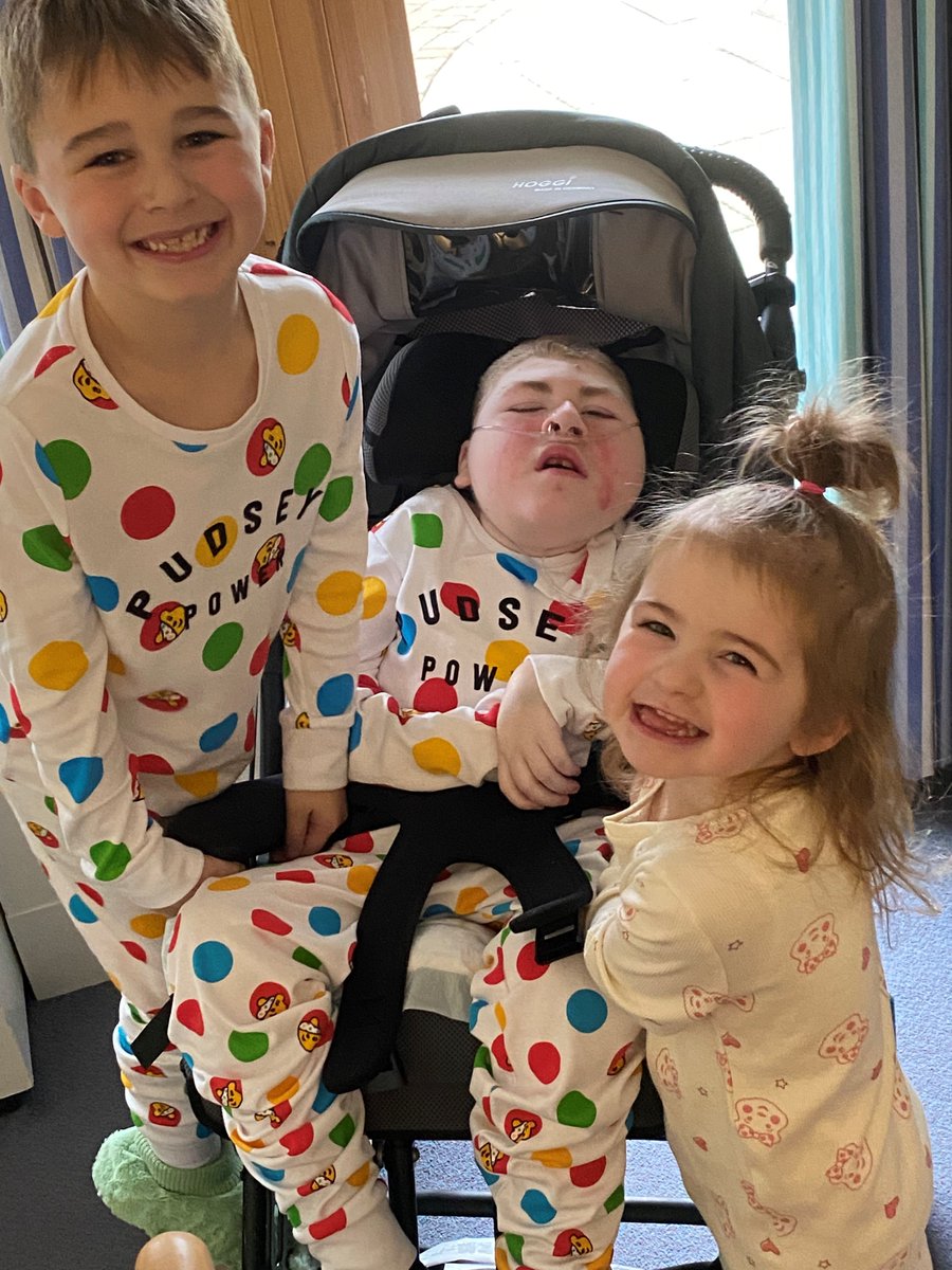CHSW's tweet photo. Ollie, Alfie and Millie are rocking their Pudsey PJs at Charlton Farm in support of @BBCCiN this morning ππ #ChildreninNeed #CherishedMemories #CHSW30 https://t.co/LHH4swHdor