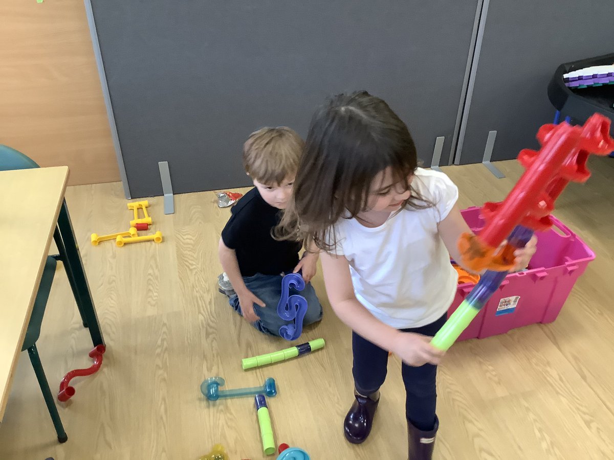 NethermainsRS's tweet photo. Great problem solving with the marble run this morning. https://t.co/6A741qyoOv