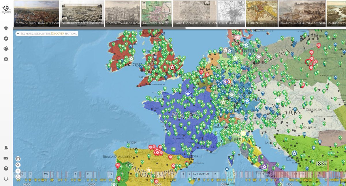 #TeamHG 
La pépite du jour : chronas.org et <a href="/Chronasorg/">Chronas</a>
"Chronas is a history map application with over 50 million data points which every registered user can curate and contribute to (just like Wikipedia)."