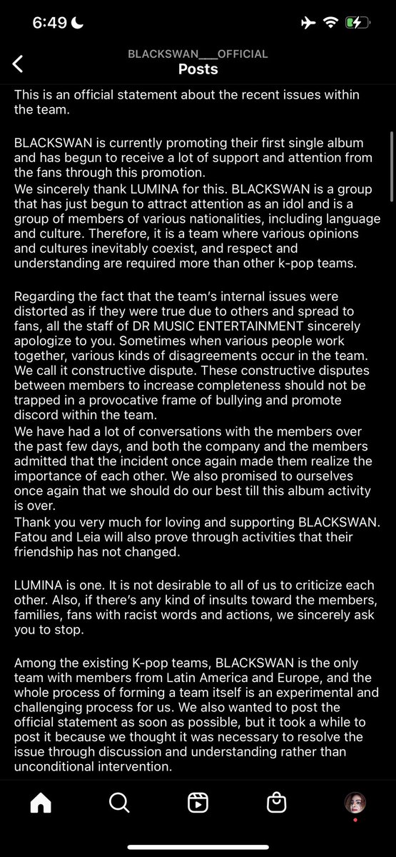 multiswan's tweet photo. DR MUSIC has issued a statement about the recent Leia and Fatou situation on the groups Instagram account: https://t.co/FBIdGZwDxb