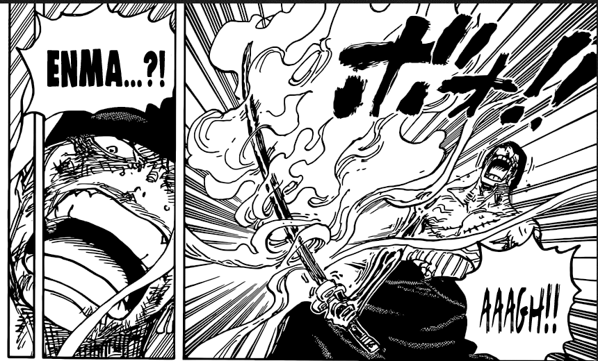 Xavi on X: #ONEPIECE1032 Enma uses Zoro's haki idk what's the