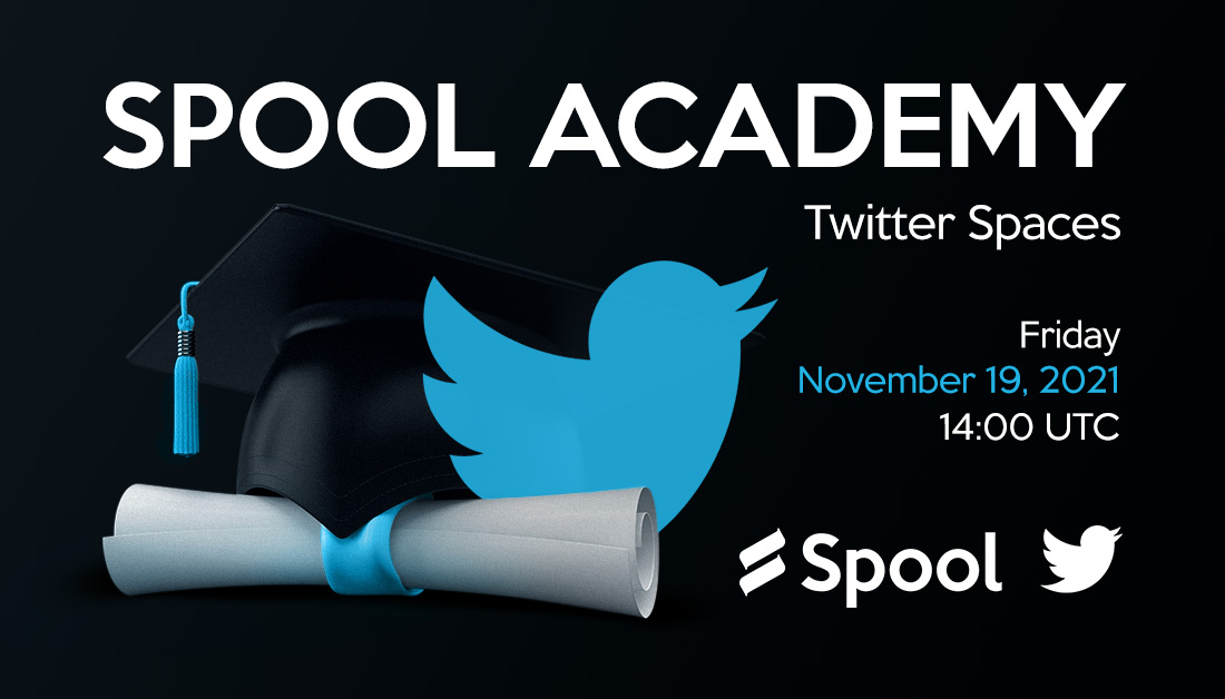 YieldLayer's tweet image. Time for our first Twitter Spaces event to introduce the #spoolacademy today at 14:00 UTC, November 19.

Join some of the Spool DAO participants and builders as they discuss what Spool is, how it came about, and where it is going.

There may even be some juicy #alpha.

#DeFi