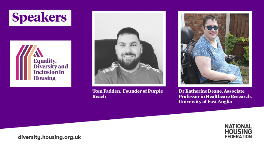 NHF Events (@natfedevents) on Twitter photo How do we create a workplace that really works for disabled people? <a href="/TomFadden/">Thomas Fadden</a> and Dr Katherine Deane will be sharing their insights, prepared to be challenged. More info
on our website diversity.housing.org.uk How do we create a workplace that really works for disabled people? <a href="/TomFadden/">Thomas Fadden</a> and Dr Katherine Deane will be sharing their insights, prepared to be challenged. More info
on our website diversity.housing.org.uk