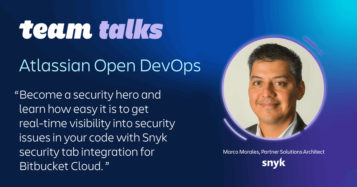 snyksec's tweet photo. 📺 In case you missed @MrMarcoAMorales' #OpenDevOps talk, you can now catch it on demand! 

Learn how to protect your code from exploits and vulnerabilities with the Snyk integration within @Atlassian @Bitbucket Cloud 👉 https://t.co/p3wd4Vlfpn https://t.co/1nnbxmlYnp
