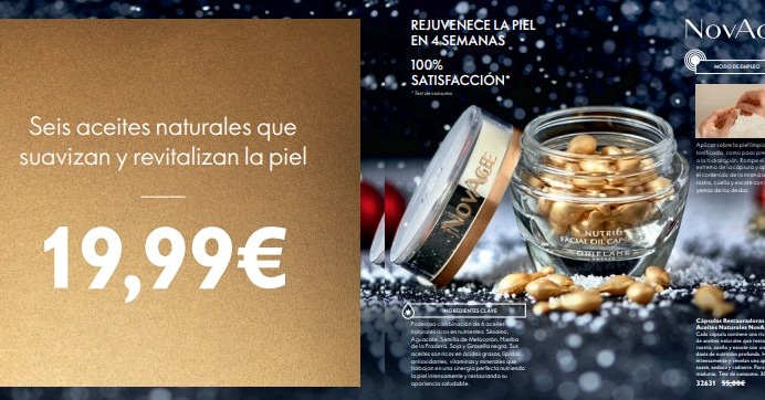 💛 CÁPSULAS RESTAURADORAS CON ACEITES NATURALES 💛

* Cápsulas nutritivas de un sólo úso para rostro, cuello y escote.

* 6 aceites naturales que hidratan intensamente y revelan una apariencia suave, sedosa y radiante. 

* 30 cápsulas.

‼️19'99€‼️

Para más información 📩🤭