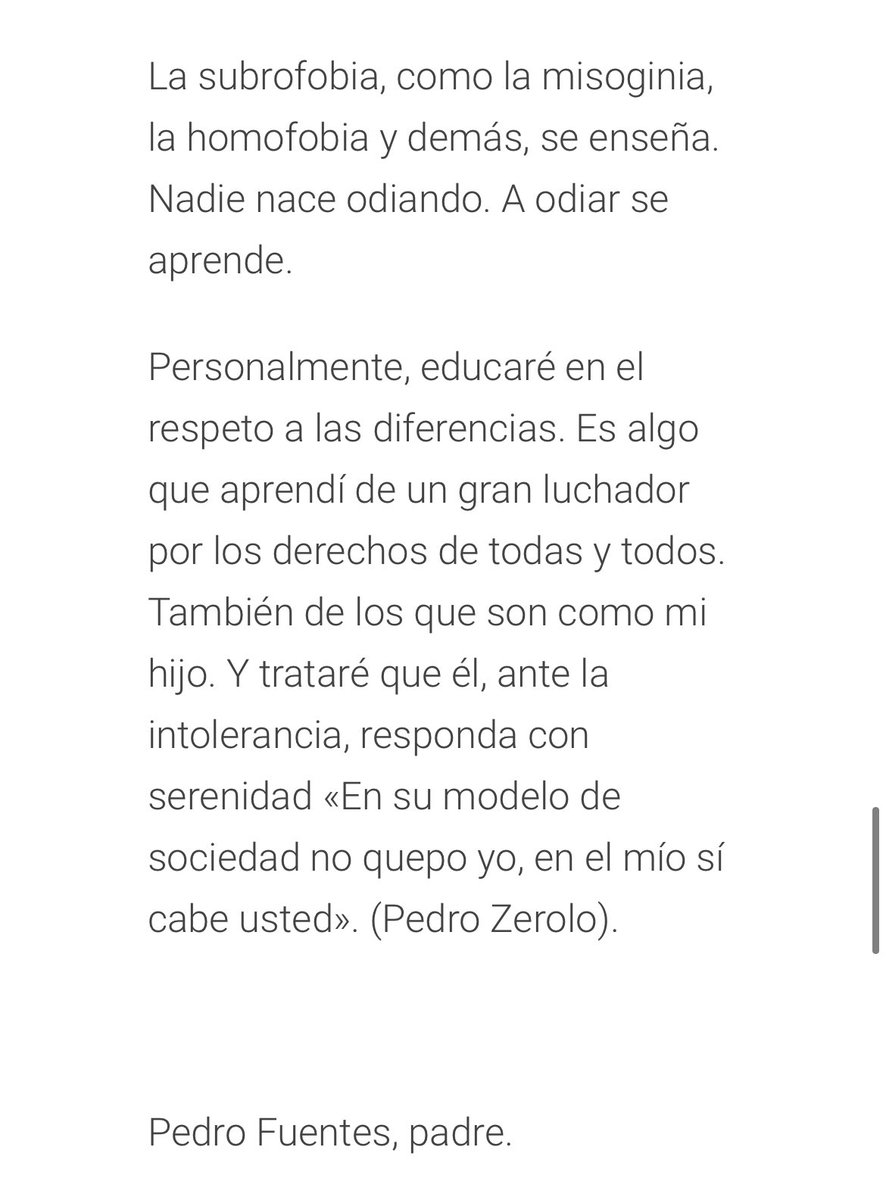 ayebican's tweet photo. No puedo estar más de acuerdo con estas palabras @PeFuCas.
No entiendo como un programa como @zapeandola6 puede tener a un impresentable como Kike Peinado que fomenta el odio.
#repecto #tolerancia https://t.co/wdTmBE88mH