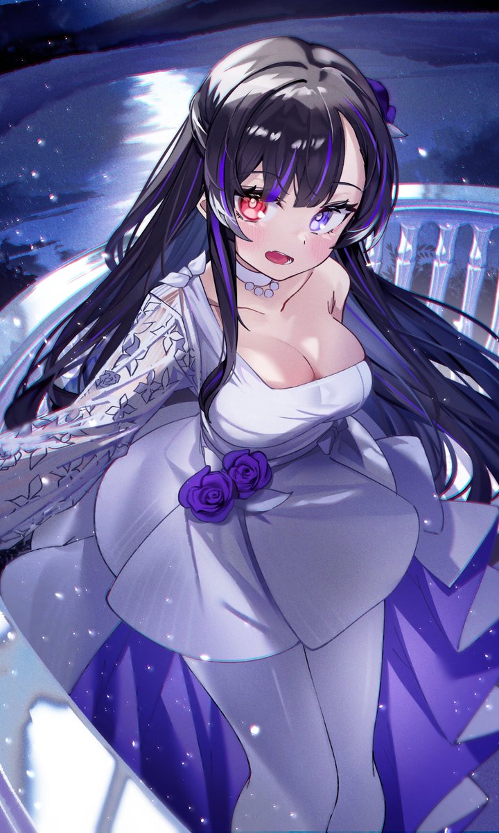 shiromoca0's tweet photo. うちの娘の闇月灯華(@Yamizuki_touka )さんの一周年衣装のイラストと新衣装書かせていただきました！
おめでと～🥳🥳🥳 https://t.co/kaxHmGyV4i