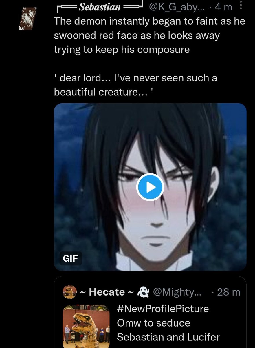 I KNEW MY TREX SELF WOULD WORK ON SEBASTIAN