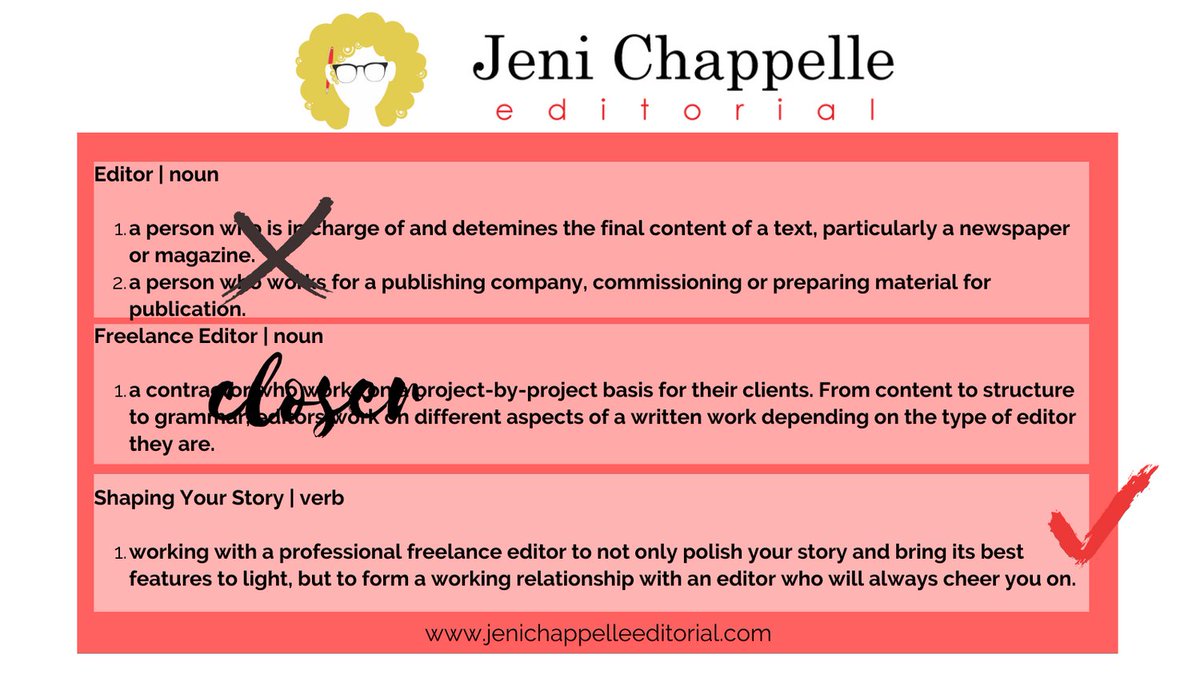 jenichappelle's tweet photo. Why do I call editing shaping your story?

Because it's my intention to help you shape your story into your vision of it, as well as to support you throughout your writing career.

Let's get started today: 

https://t.co/MIpq4SJYEb
#indiepublishing https://t.co/KZPuCC5Bmq