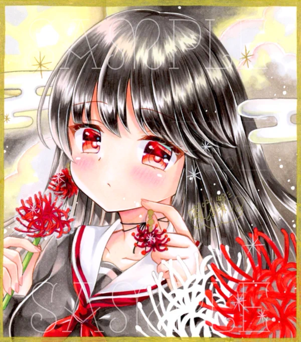 彼岸花と金木犀❁。.:*・゜(∩'︶`∩)゜・*:.。❁

 #コピック  #オリジナル 