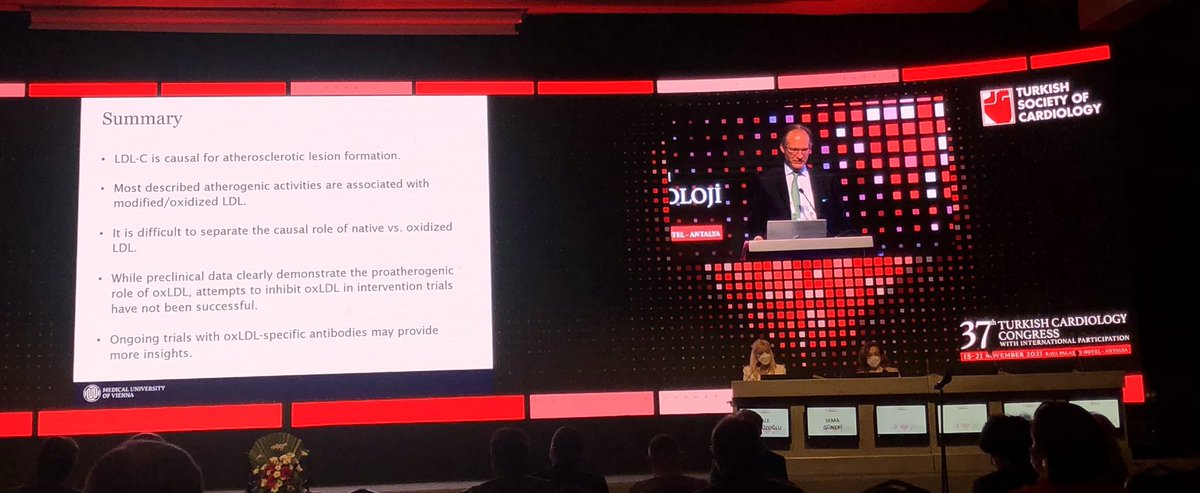 Great presentation by Christoph J Binder on the role of LDL in atherosclerosis #37th TSC congress #TSC-EAS session <a href="/TKDResmi/">Türk Kardiyoloji Derneği</a> <a href="/TKDsosyal/">Turkish Society of Cardiology</a> <a href="/society_eas/">European Atherosclerosis Society</a> <a href="/cj_binder/">Christoph Binder</a> <a href="/LaleTokgozoglu/">Lale Tokgozoglu</a> <a href="/MeralKayikcoglu/">Dr Meral Kayikcioglu</a> <a href="/Sema_Guneri/">sema güneri</a> <a href="/barisgungormd/">Prof. Dr. Barış Güngör</a> <a href="/ozcan__basaran/">Ozcan Basaran</a> <a href="/umityasarsinan1/">Ümit Yaşar Sinan, MD, FESC</a> <a href="/emraherdoganmd/">Doç. Dr. Emrah Erdoğan</a>