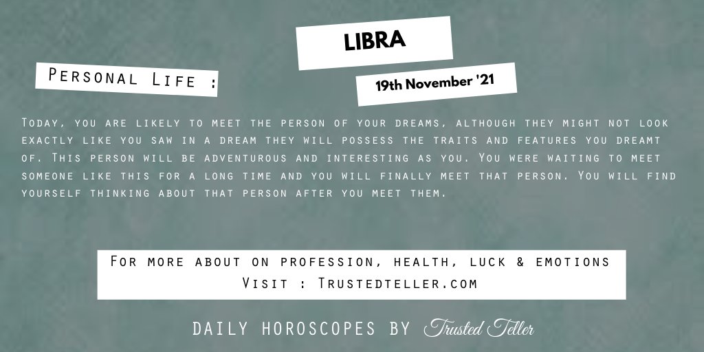 Trustedteller's tweet image. To know more, click on the link below.
trustedteller.com/horoscope

#Libra #Virgo #gemini #Aquarius #Horoscope #ASTRO_GATEWAY_OPEN #ZodiacFacts