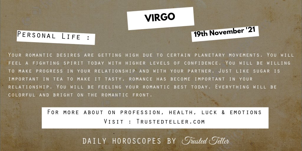 Trustedteller's tweet image. To know more, click on the link below.
trustedteller.com/horoscope

#Libra #Virgo #gemini #Aquarius #Horoscope #ASTRO_GATEWAY_OPEN #ZodiacFacts