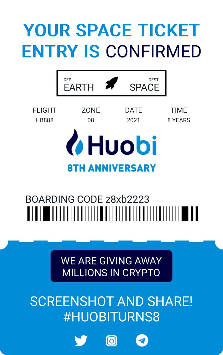 Travel to space #Huobi #HuobiTurns8 😍