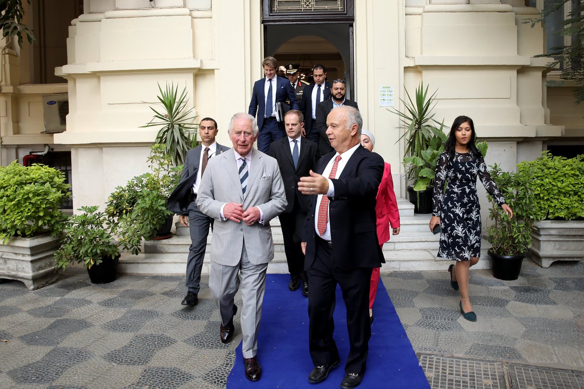TheGrEEKCampus's tweet photo. A historic day at The GrEEK Campus! Led by our Chairman and Founder, Mr. Ahmed El Alfi, #HRHPrinceCharles toured our downtown campus for his Sustainable Markets Initiative, where he met emerging tech startups and corporate and institutional sustainability and climate leaders. https://t.co/OrGf16xOQo