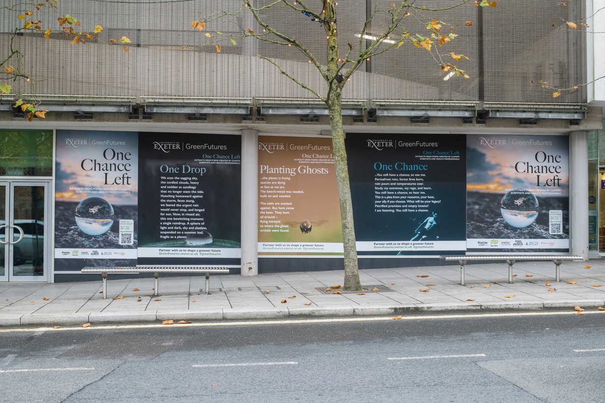 ExeterMedCPD's tweet photo. Thank you @ExeCityFutures for the invitation. Looking forward to sharing #onechanceleft, learning from &amp; connecting with other exciting initiatives linking #climate #health and #arts Spotted poetry display throughout #Exeter? Still time to enjoy 👇🌍🌊🍃
#greenfutures https://t.co/90as3bpg4S