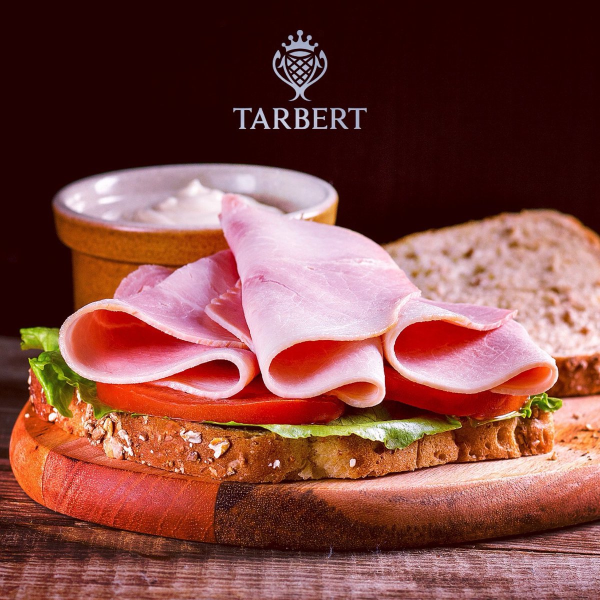 Tarbert Heather Honey Ham served with Mayo, Tomato &amp; Lettuce.  A truly classic sandwich.  What’s on yours? #tarbertfinefoods #scottishfood #sandwich