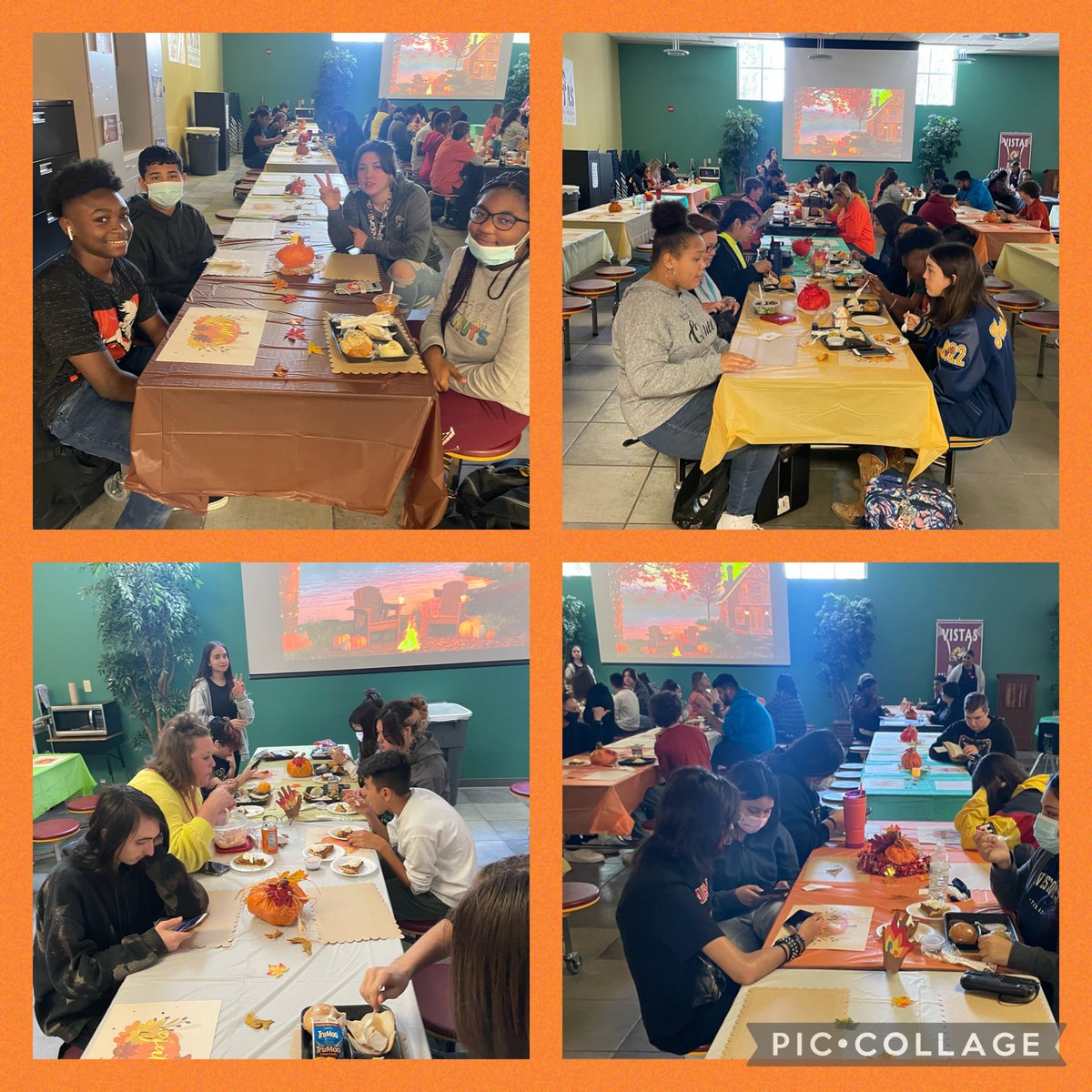 KAdams_Vistas's tweet photo. What an awesome tradition!!!❤️ The students and staff @VistasHSProgram shared a Thanksgiving meal and spent some quality time together!!! #vikingspirit #Vistasfamily #relationships #thankfulThursday #makingmemories https://t.co/7o8l51j1VG
