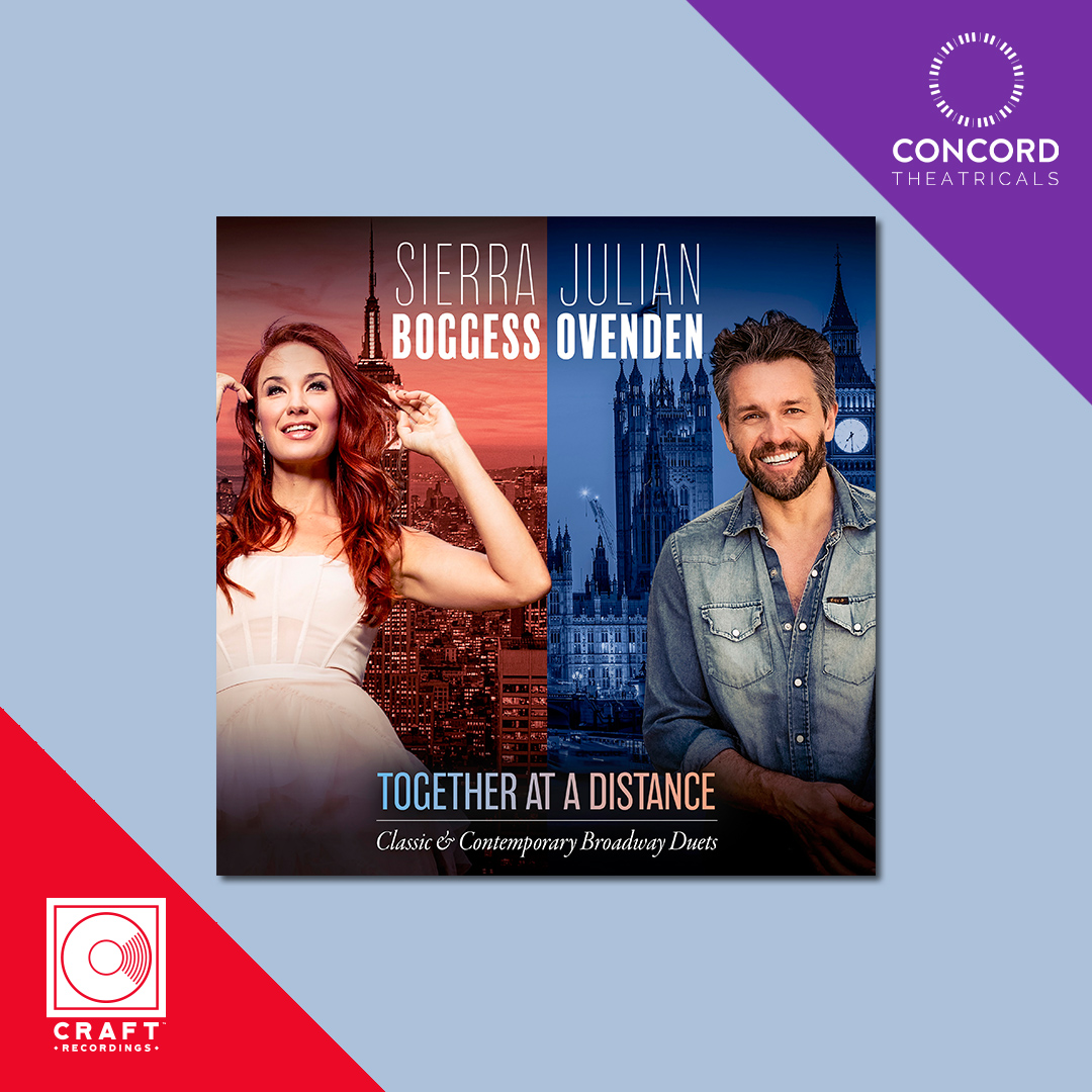ConcordShows's tweet photo. NOW AVAILABLE: #TogetherAtADistance, the new Concord Theatricals/@CraftRecordings album of classic and contemporary Broadway duets from @sierraboggess and @julianovenden. Stream or download now at https://t.co/sgnSXZJGC0! https://t.co/ClT0KDTYMC