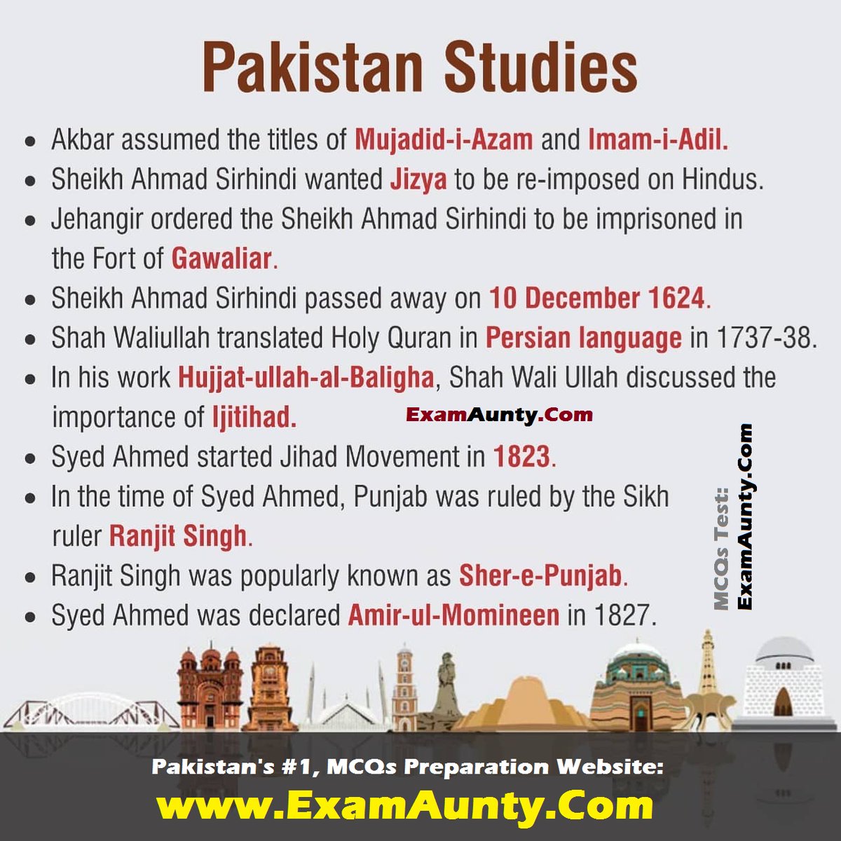 AuntyExam's tweet image. Pakistan Studies MCQs
👇
examaunty.com/pakistan-studi…

#Pakstudy #PakStudyMcqs #PakistanAffairs #pakmcqs #MCQs