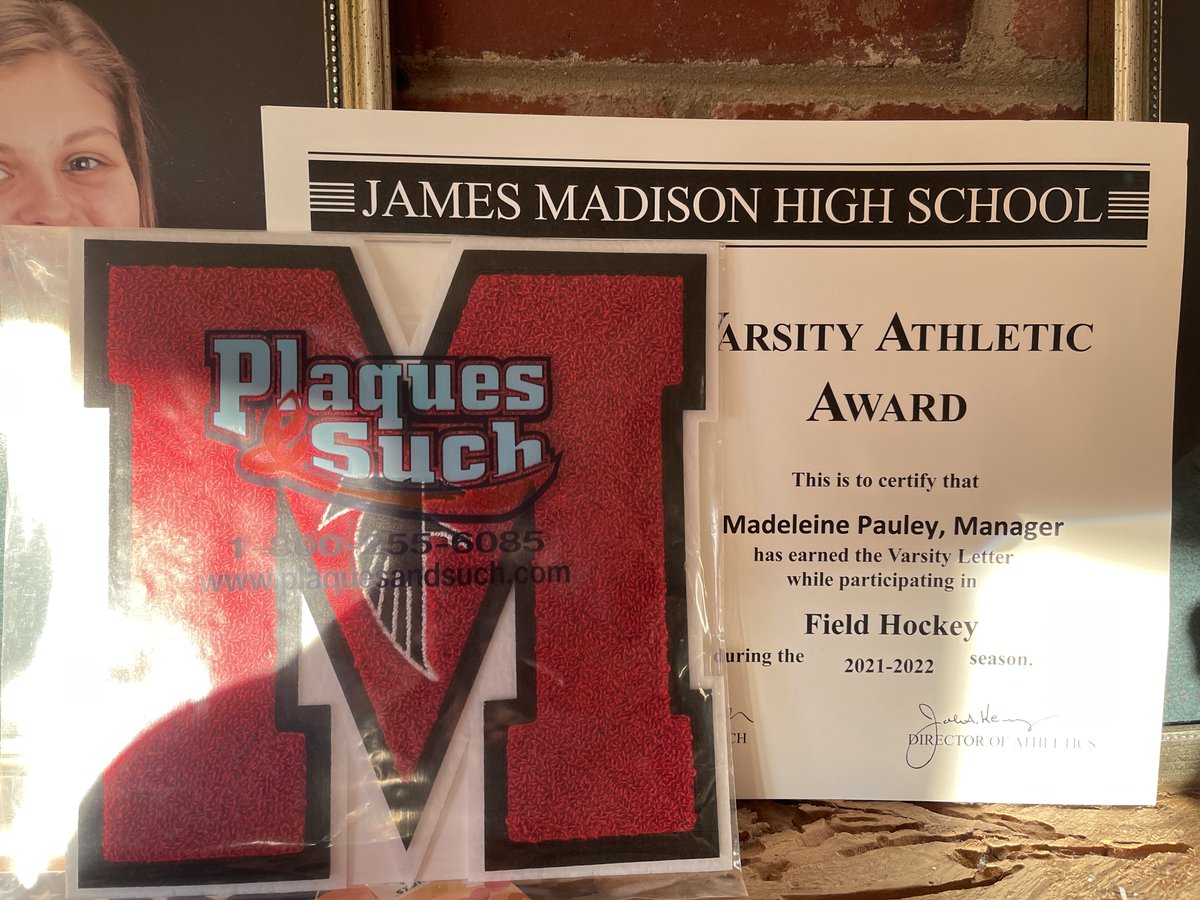 mdpauley's tweet photo. I’m so proud of Maddy earning her varsity letter by managing the varsity field hockey team https://t.co/WZ0jArp7pr