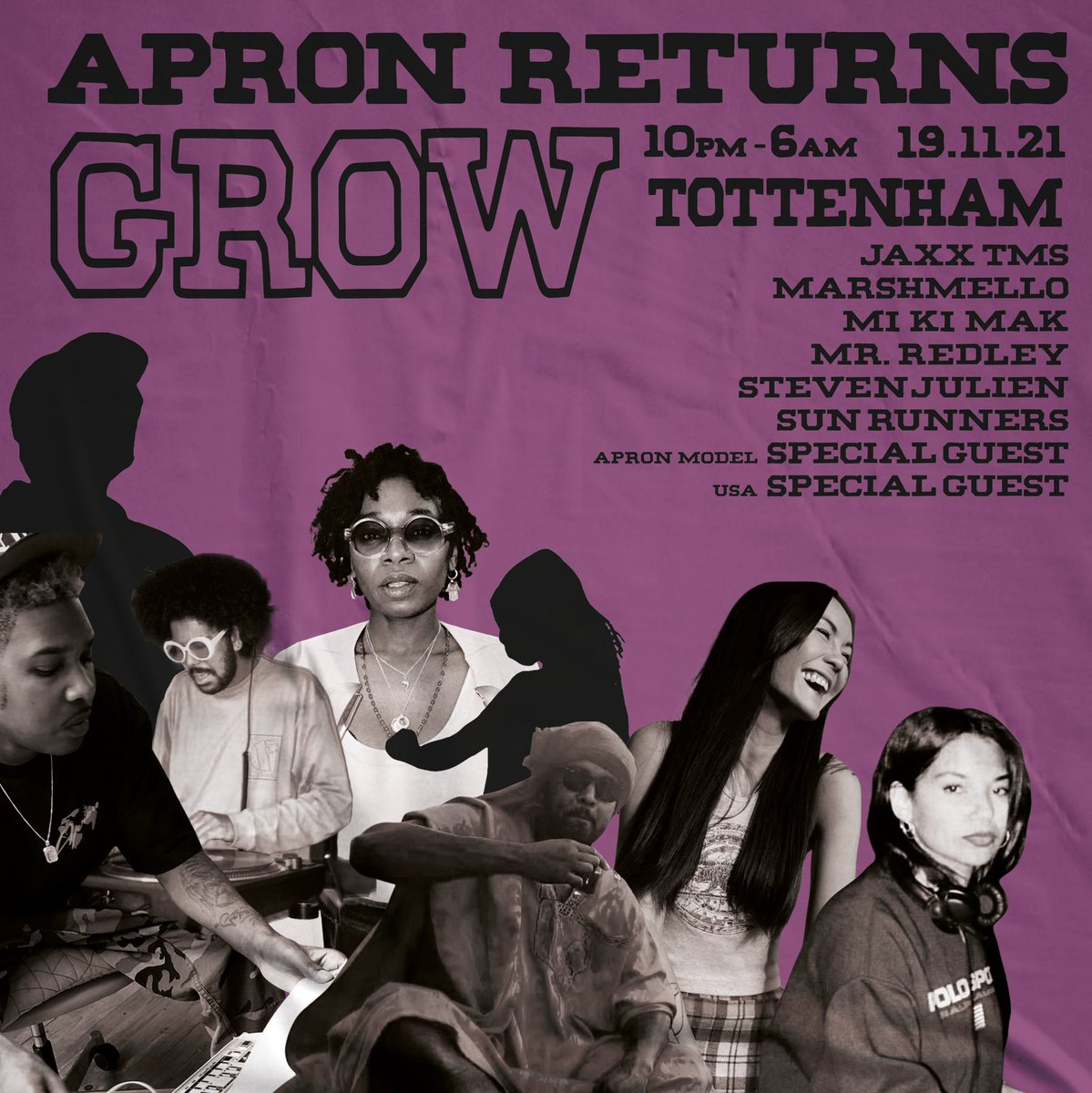 StevenJulien808's tweet photo. TONIGHT IS THE JUMP OFF! 
APRON PARTY AT GROW TOTTENHAM, CATCH ME DEAAA LATER WITH A POWER LINE UP..

info and tickets here to secure the dance floor.
https://t.co/oC2tERdpMo https://t.co/NUlXcsz2Md
