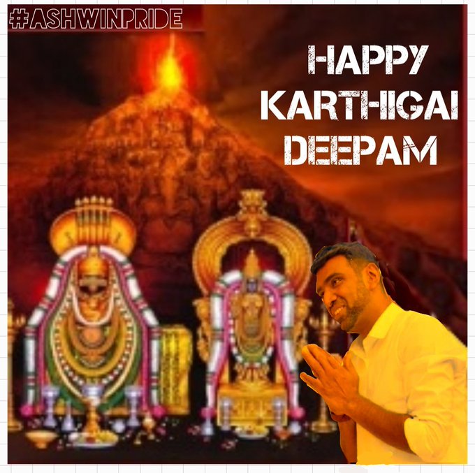ashwins_fans's tweet photo. Wishing each and everyone a blessed #KarthigaiDeepam from the Man of spinning light Stalwart #ChennaiPride @ashwinravi99 anna fans! May this light wipes out the darkness in all our lives ๐ช๐๏ธ Get Raunchy at Ranchi tonight!! #GoAshwin
#KarthigaiDeepam2021 https://t.co/5KZGRGJ5wn
