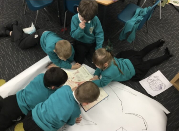 whitehouseps's tweet image. Reception have been practising formulating their own questions this week. Here are some of the Sparrows carrying out some of their own research to answer questions:‘What’s under my bones?’- Jacob. ‘Is it the same as a horse?’- Darcy @whitehouseps @NTynesideEY #sharedthinking