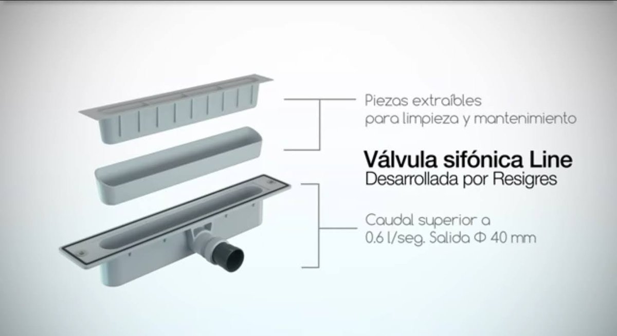 RESIGRES2010's tweet photo. Válvula Sifónica LINE de Resigres, fácil instalación, válida para los platos de ducha, Cosmo, Hidra frontal, Hidra central y Vento.
Tiene una evacuación 0,6 lt/seg. https://t.co/e9dV7GvuJT