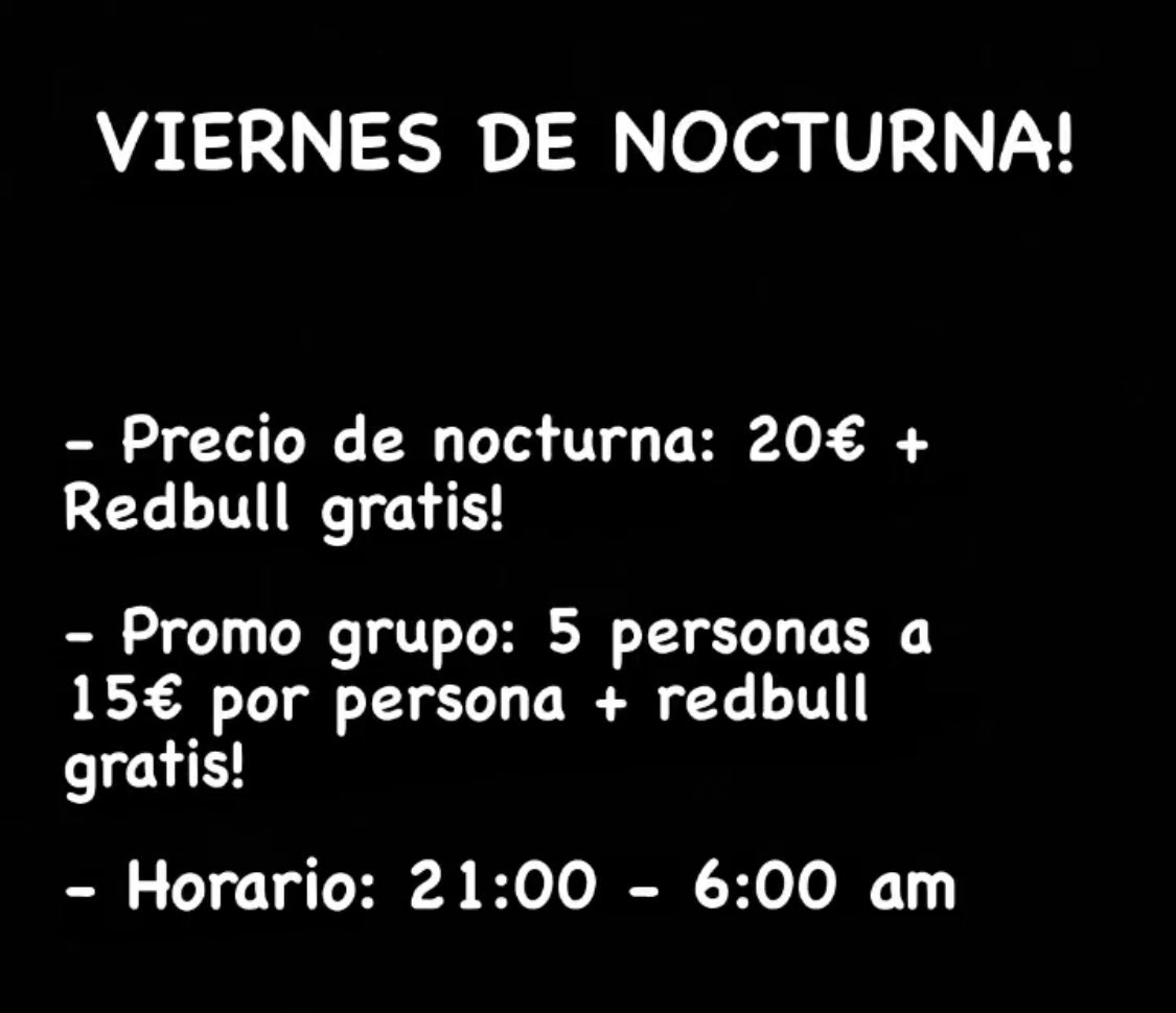 Chavales hoy es viernes de nocturna!!! 🌚⚡️