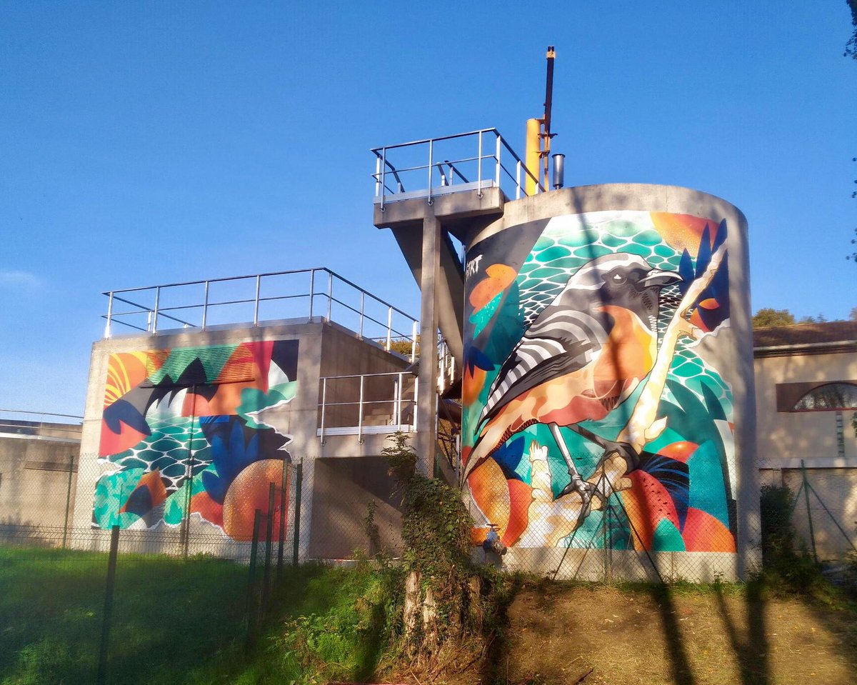 fabienne_lopez's tweet photo. Les fresques de la #StreetArterie sur la station #EauDeGaronne @GroupeSaur à #Agen sont terminées ! Superbe résultat ! Bravo aux artistes https://t.co/wde4Y3Xc5t