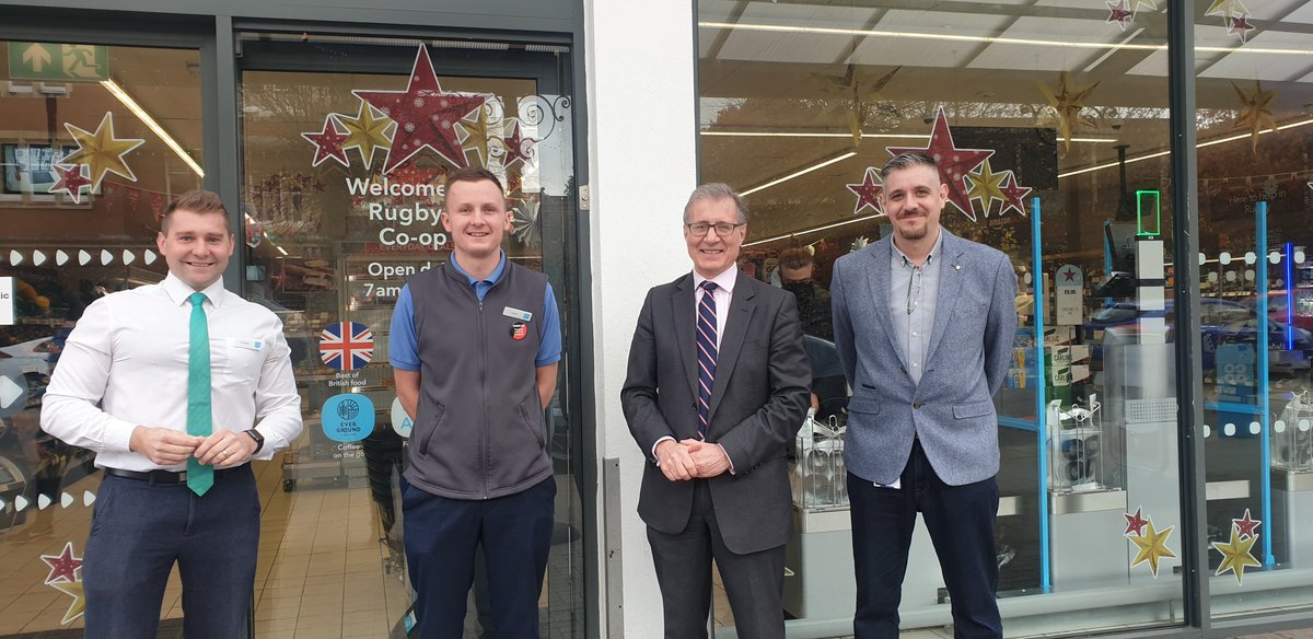 A huge thank you to @MarkPawsey for attending our #Rugby Co-op to talk about colleague safety and our campaign to ensure all retail workers feel safe and respected at work. #FreedomFromFear @coopukcampaigns @coopuk @joelmcteggart @simondryell @paulgerrard1971