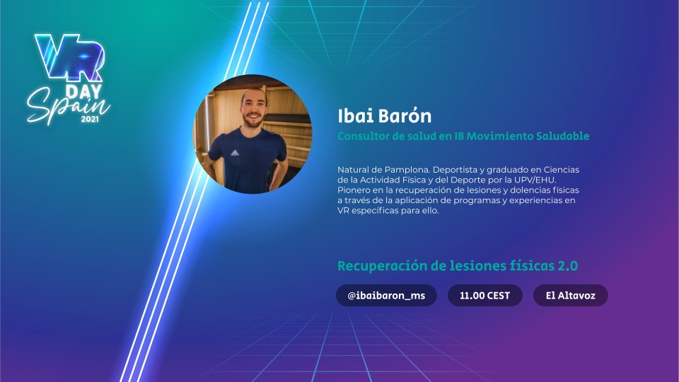 #VRDaySpain21 - 20 noviembre - 10:00h
No te pierdas mañana la presentación de dos proyectos de #VR desarrollados por empresas de Pamplona. Regístrate y sigue el evento online en vrdayspain.com