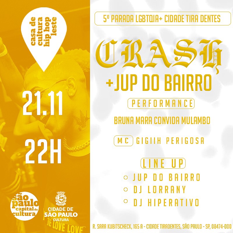 dj soninho (@djlorrany) on Twitter photo 21/11 chego na ZL de São Paulo, junto a <a href="/crashparty/">CRASH PARTY</a> com artistas incríveis para uma intervenção artística. se inicia às 22h, na casa de cultura hip hop leste 🤯 21/11 chego na ZL de São Paulo, junto a <a href="/crashparty/">CRASH PARTY</a> com artistas incríveis para uma intervenção artística. se inicia às 22h, na casa de cultura hip hop leste 🤯