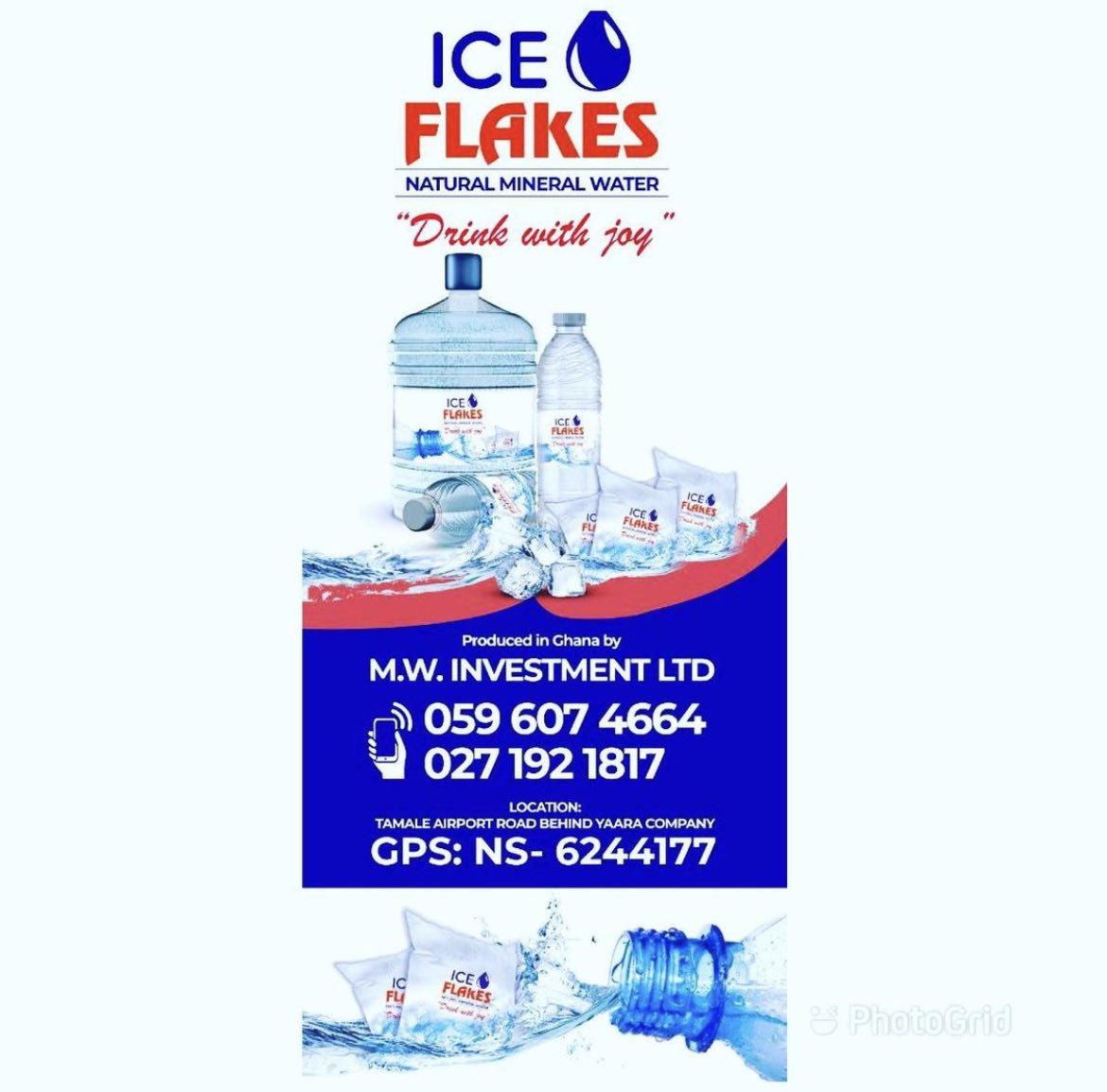 IceflakesGhana's tweet photo. Our bottle water production will soon commence and we will communicate with you all when production starts. 

#IceFlakes #DrinkWithJoy. 2/2 https://t.co/bgroBrfFqE