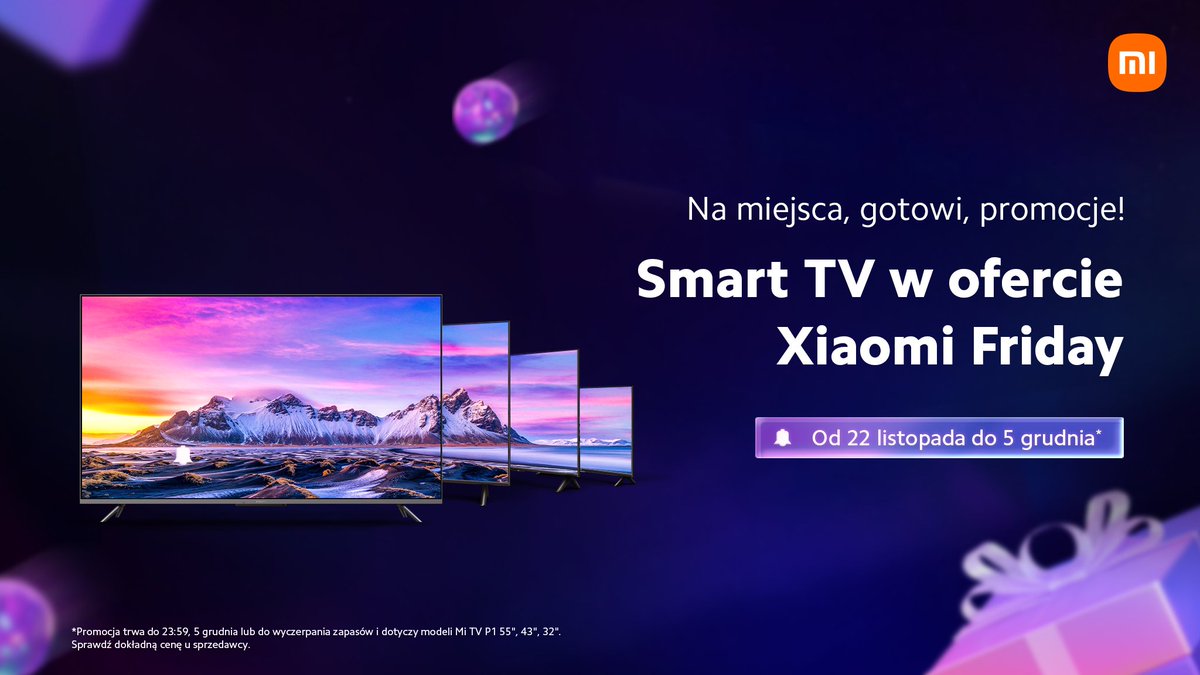 XiaomiPL's tweet photo. Zaczynamy rozgrzewkę przed #XiaomiFriday! 🤩 Już teraz telewizory Xiaomi z serii P1 dostępne w niższych cenach. #ReadySetShop https://t.co/IyDIxxYaAS