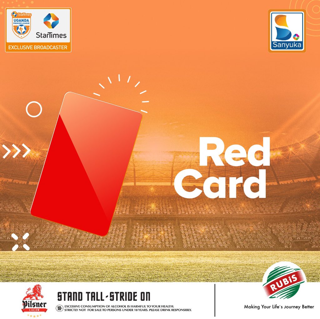 sanyukatv's tweet photo. #GADAHSC | 1-0 | 44โ | The hosts are down to 10 men.
Onen Franco (Gaddafi) has been handed a red card.
#StarTimesUPL | #HomeOfSports | #PilsnerFootball
@PilsnerLagerUg | @RUBiSEnergyUG1 https://t.co/uXwcn6EWNM