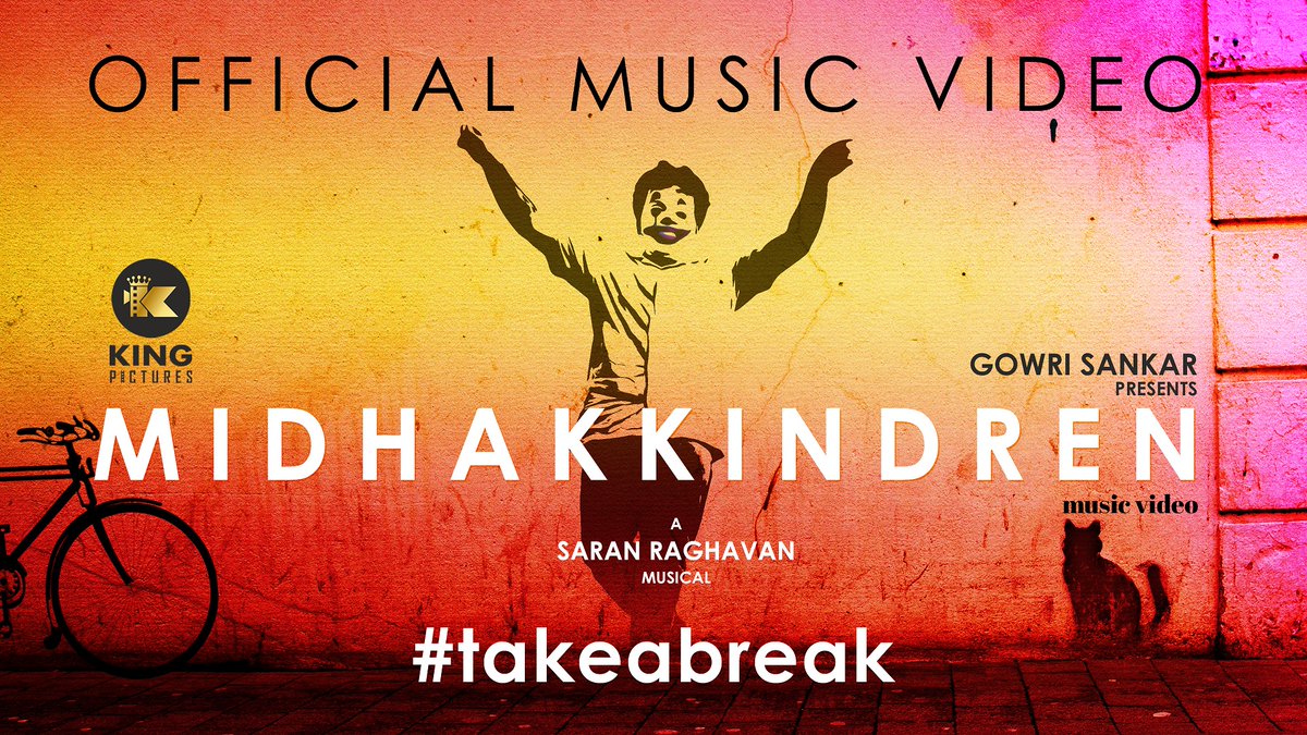 We are very happy to share the music video Midhakkindren
youtu.be/qSN64re9BXI
#takeabreak
@sasi.wbp
@krishoffl
@kingpictures567
@kinggowri567
@vicky_senthivel
@SaraNRaghavaN
@monesh145