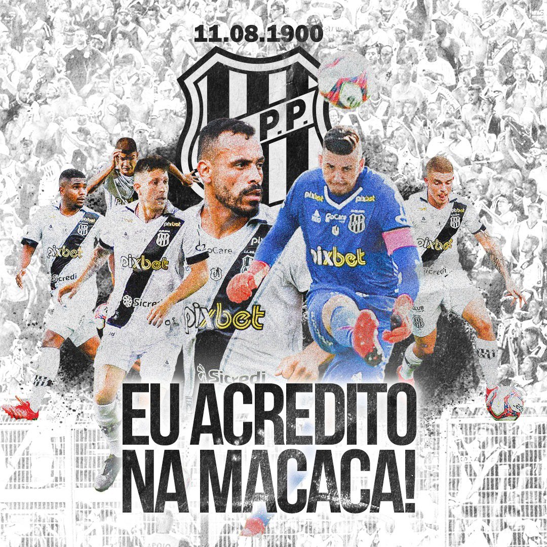 aapp_oficial's tweet photo. CABEÇA ERGUIDA, OLHANDO PARA FRENTE! Mande aquele EU ACREDITO NA MACACA nos comentários e vamos juntos conquistarmos a vitória! 🖤⚽🦍 #EuAcreditoNaMacaca #VamosPonte #JogamosJuntos https://t.co/QSccrNHVWx