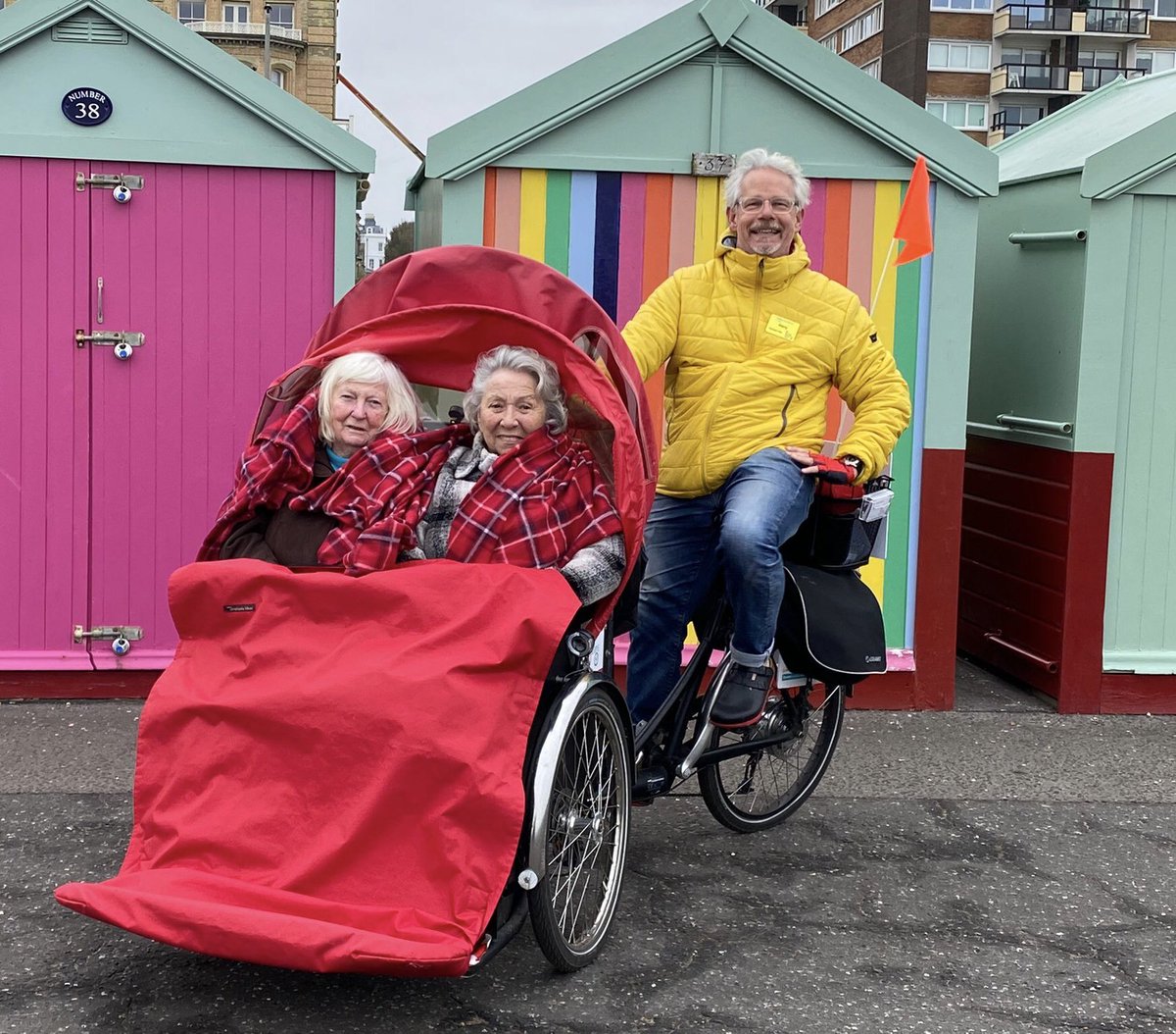 pedalpeeps's tweet photo. Make us your #charity of year? Week in week out, year round #cycle joy! #donate (web in bio)
#elders #carehomes  
Every week back2back ride schedule. 
 #chiefcanine  Womble out with weekly regulars #millview #mentalhealthhospital #dementia #disability #accessible #Brighton #Hove https://t.co/RRGER4HGHu