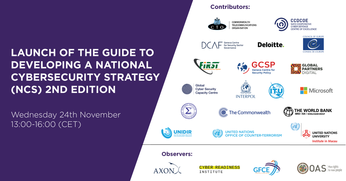 Hear ye, hear ye! 👂 👀  Want to learn how to develop a comprehensive national #cybersecurity strategy to protect your country from #cyber threats? The guide to developing the National Cybersecurity Strategy 2nd edition will be out next week. <a href="/ITU/">Int’l Telecommunication Union</a> launchncsguide2.gfce-events.com