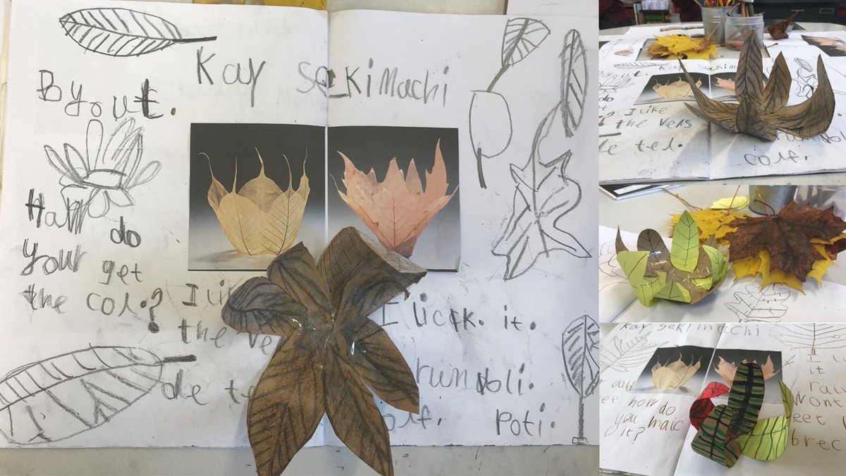 Y2 have been inspired by the artist Kay Sekimachi. We looked at her work, made marks, drew leaves, thought about the questions we would ask her and independently created a sculpture. <a href="/accessart/">Paula Briggs @AccessArt</a>