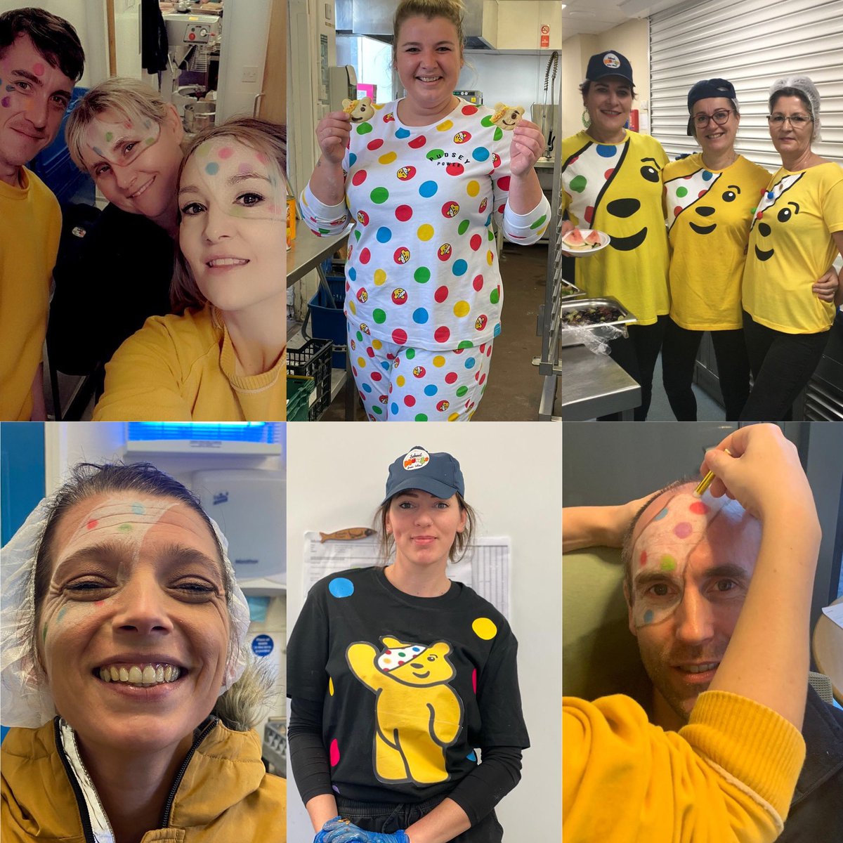 MealsIdeal's tweet photo. Is it even #ChildreninNeed without a #Pudsey bear biscuit? Fantastic to see so many spotty, dotty, yellow and character costumes today. On the children and the #IdealTeam, all in aid of such a fantastic charity. #SchoolMeals https://t.co/wgH3Pf93bZ