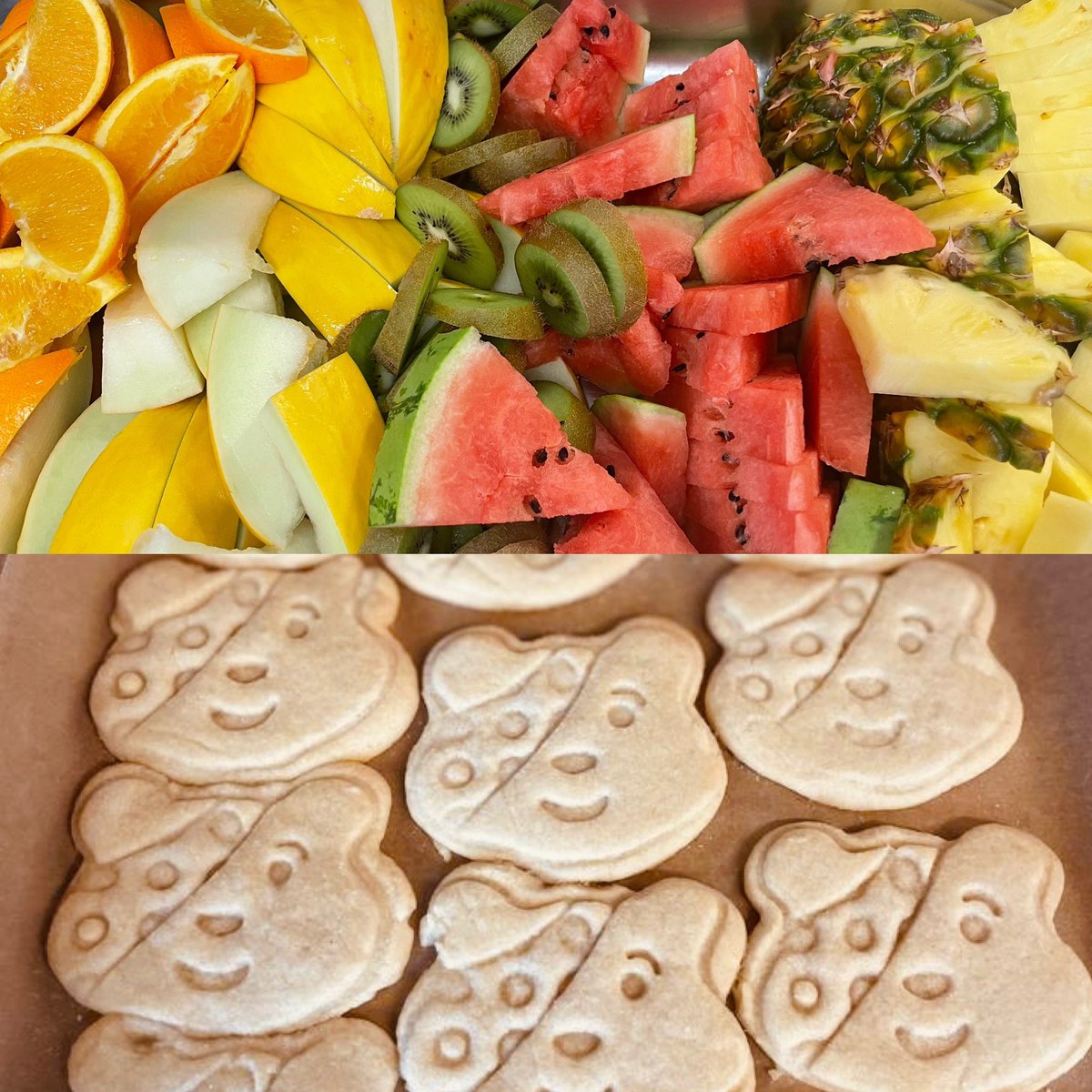 MealsIdeal's tweet photo. Is it even #ChildreninNeed without a #Pudsey bear biscuit? Fantastic to see so many spotty, dotty, yellow and character costumes today. On the children and the #IdealTeam, all in aid of such a fantastic charity. #SchoolMeals https://t.co/wgH3Pf93bZ