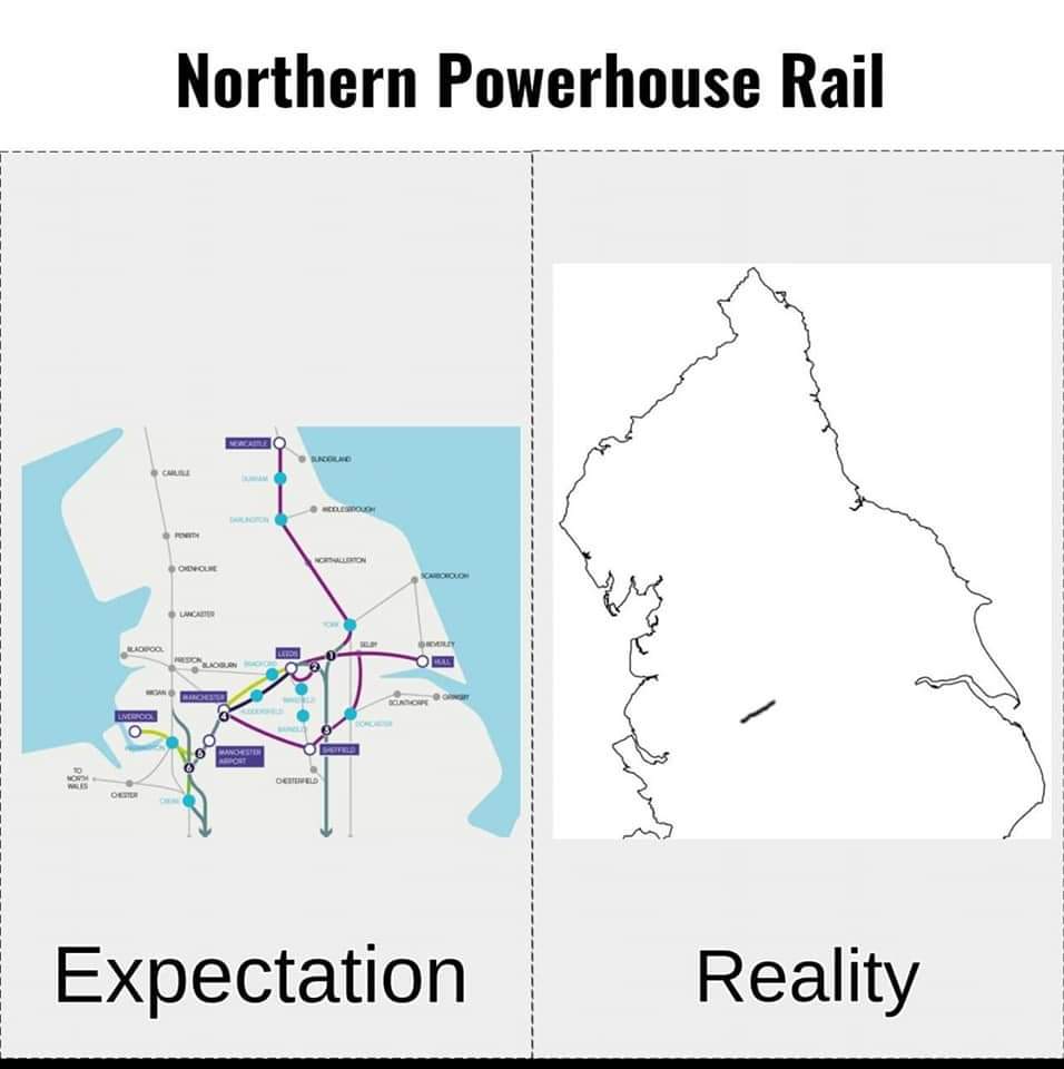 #RailBetrayal 
#NorthernPowerhouseRail 
#JohnsonTheCorruptPM 
#JohnsonTheCoward 
#JohnsonMustGo 
#CorruptToriesOut