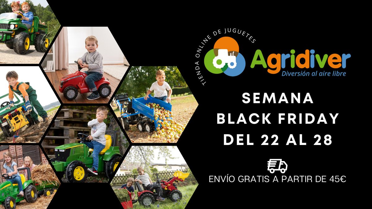 Agridiver's tweet photo. #BlackFriday @Agridiver tus tractores y remolques favoritos a precios increibles!! 
Crece y aprende  #disfrutando !! https://t.co/lMjDGiYPNd